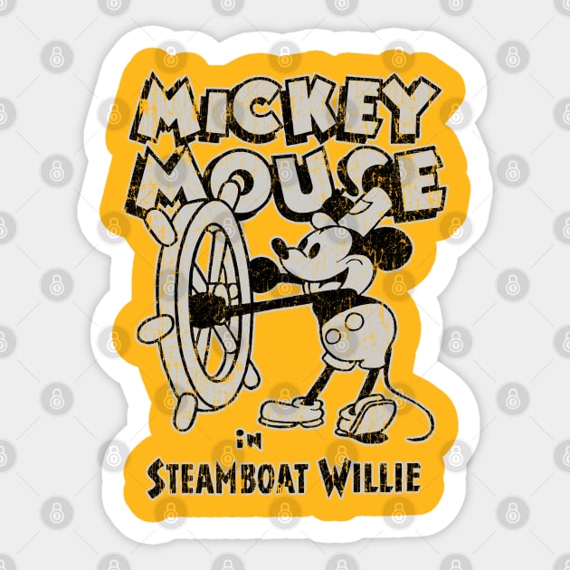 Steamboat Willie Sticker by WizzKid